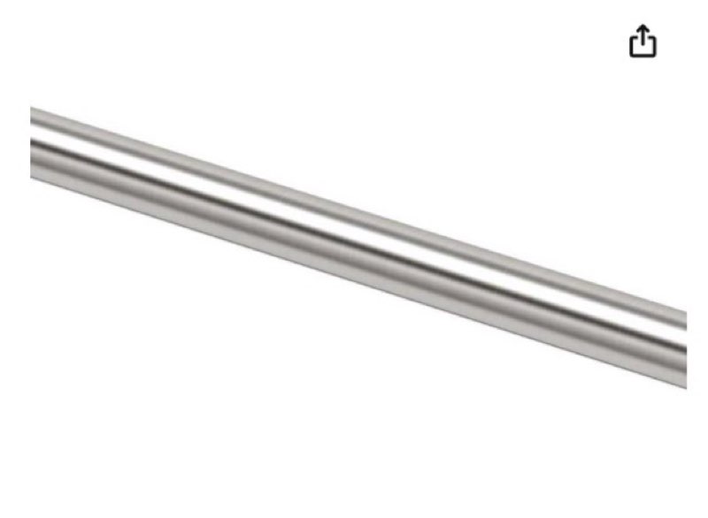 Gatco 813 6-Ft. 1"Dia. Brass Shower Rod, Chrome