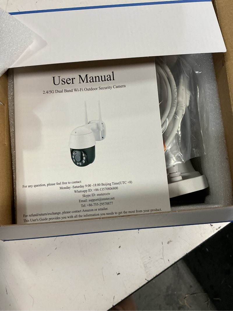 Condition photo showing New/Like New for enster 5g security camera outdoor, 5mp ptz wifi camera for home security full metal, human detection, onvif rtsp camera auto tracking, color night vision, 2-way audio, ip66 waterproof