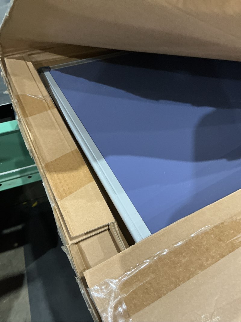 Condition photo showing New/Like New for vusign magnetic white board 24" x 18" with 1 dry-erase eraser, 2 multicolor marker, 4 magnetic pins, sliver reinforced aluminum frame for office, home, school 24"w x 18"h