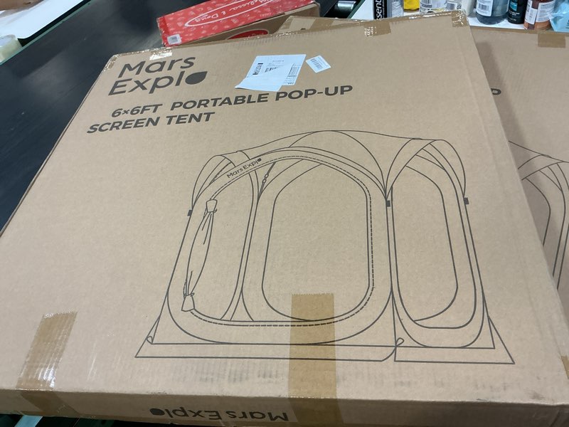 Condition photo showing New/Like New for 6x6 FT Pop-Up Screen House Tent, Portable Instant Screen Room Canopy with Mesh Doors and Carry Bag for Patio, Backyard, Deck, Camping, and Outdoor Activities,Light Blue 6 x 6 FT-Light Blue