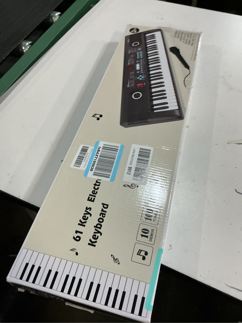 Condition photo showing New/Like New for 61 keys piano keyboard, Electronic Digital Piano with Built-In Speaker Microphone, Portable Keyboard Gift Teaching for Beginners, electric piano for kids, Birthday Gift for Children