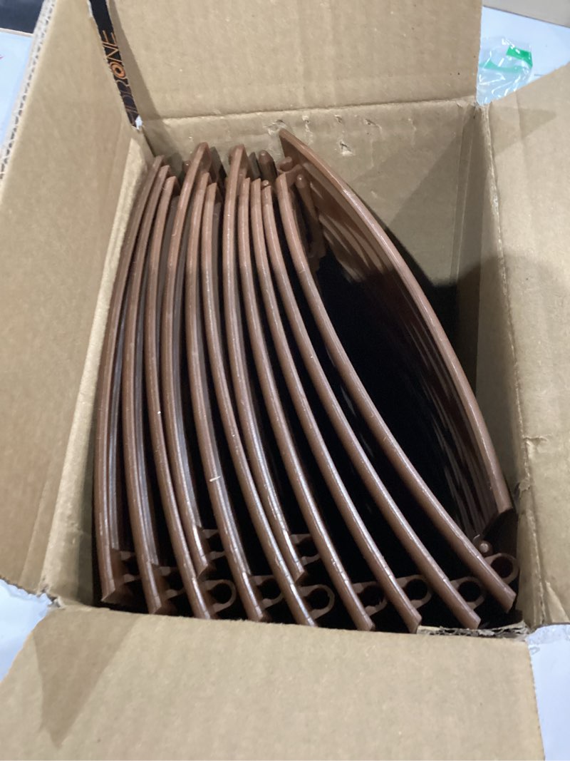 Condition photo showing As Is for Blissun Christmas Tree Collar, 28.7" D Round Plastic Christmas Tree Ring, Christmas Tree Skirt for Artificial Christmas Trees Decoration (Brown)