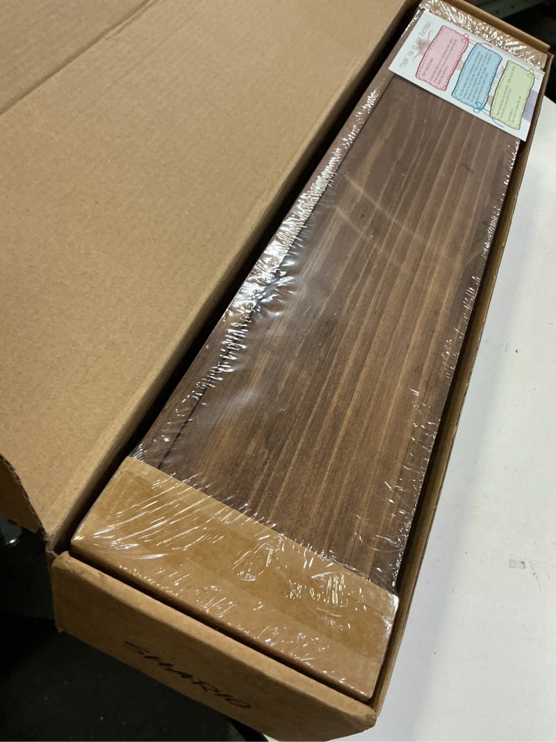 Condition photo showing Good Condition for Shario Nursery Book Shelves, 4-Pack Wood Floating Shelves for Wall Kids, Scalloped Shelves, Wall Book Shelves for Bedroom Kids, Toddler Room, Baby Room, Nursery Decor (Black, 23 Inches) 23 Inches Black