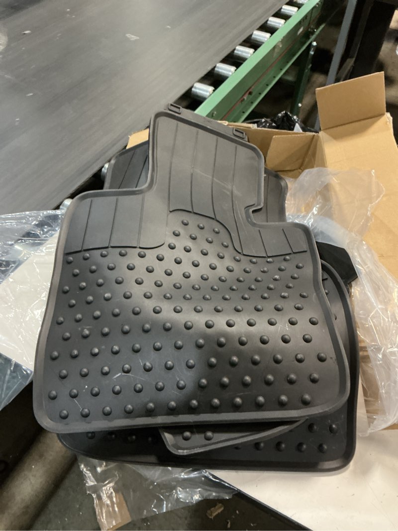 Condition photo showing Good Condition for Car Floor Mats Custom Fit for Mini Cooper R56 2006-2013 Black Rubber Auto Liner Mats All Weather Protection Odorless All Black 2006-2013 R56 Hardtop Floor Mats