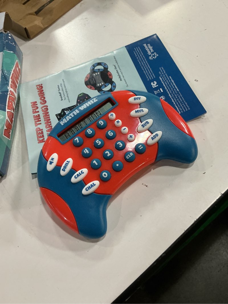 Condition photo showing New/Like New for educational insights math whiz - electronic math games, addition, subtraction, division, and multiplication game, handheld games for kids, interactive stem learning tools for ages 6+