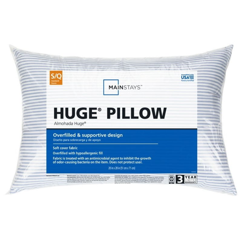 Huge Overfilled Queen Bed Pillow, , by Mainstays