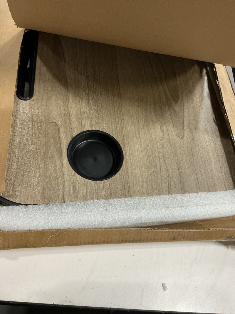 Condition photo showing Good Condition for Foldable Lap Desk, Laptop Bed Desk, Portable Lap Table, Laptop Bed Table with Cup Holder & Tablet Slot & Lifting Handle for Working Writing Drawing & Eating - Gray Wood