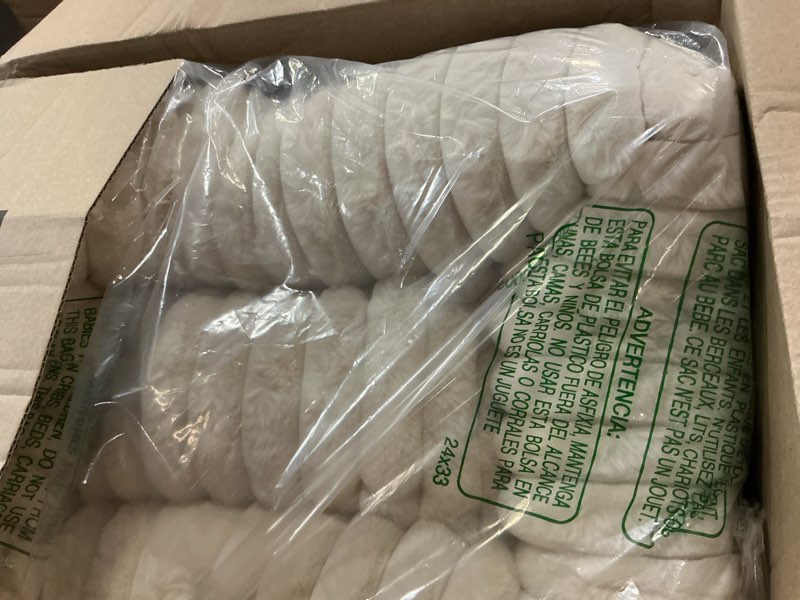 Condition photo showing Good Condition for bedsure comfyfleece™ cute dog bed for small medium dogs - washable furry puppy beds, rectangle orthopedic corduroy fleece pet beds with removable zipper cover, 25x21x7inches, cream 25.0"l x 21.0"w x 7.0"th cream
