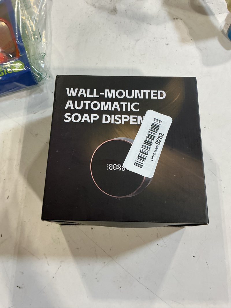 Condition photo showing New/Like New for automatic soap dispenser foam bathroom: wall mount rechargeable touchless adjustable auto smart electric plastic black foaming soap dispenser with clock - kitchen - hand dish lotion couple kids foam black