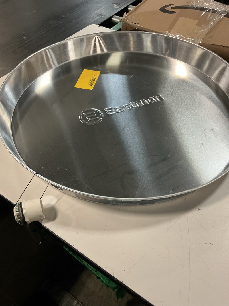 Condition photo showing Good Condition for eastman 24-in id aluminum water heater drain pan with pvc