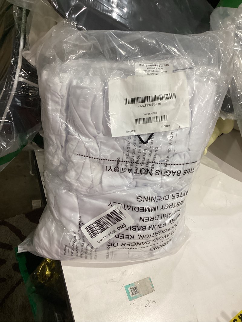 Condition photo showing As Is for Howhic Folding Chair Covers for Party 12pcs, White Universal Spandex Chair Covers for Folding Chairs, Stretchy Fitted Chair Covers for Wedding, Party, Banquet, Conference (12pcs, White) Folding 12pcs White