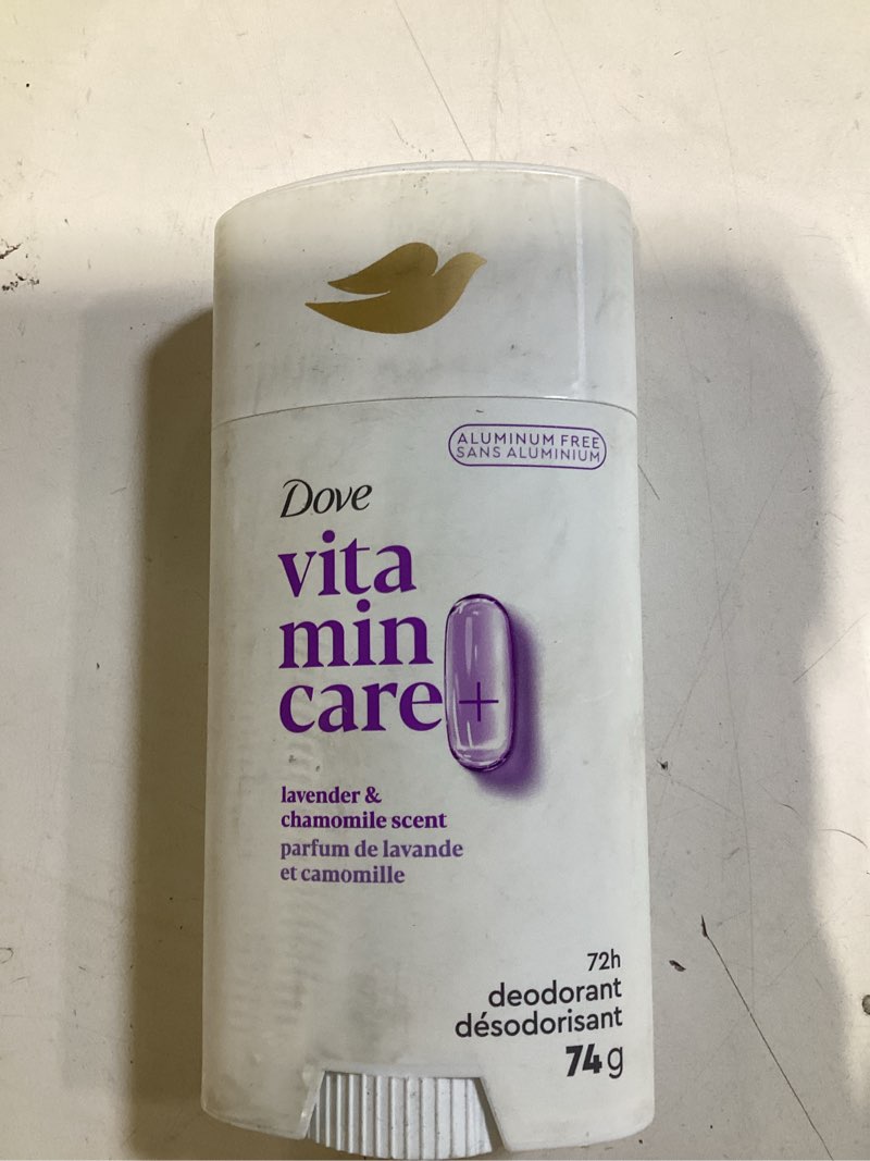 Condition photo showing Good Condition for dove vitamincare+ aluminum free deodorant stick for 72h odor protection lavender & chamomile breathable deodorant for women 2.6 oz lavender + chamomile 2.6 ounce (pack of 1)