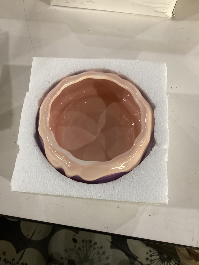 Condition photo showing Good Condition for guinea pig food bowl hamster ceramic water dish anti-spill & prevent tipping rabbit feeding bowl for guinea pig, syrian hamster, bunny, rat, chinchilla, squirrel, small animals (pink+purple)