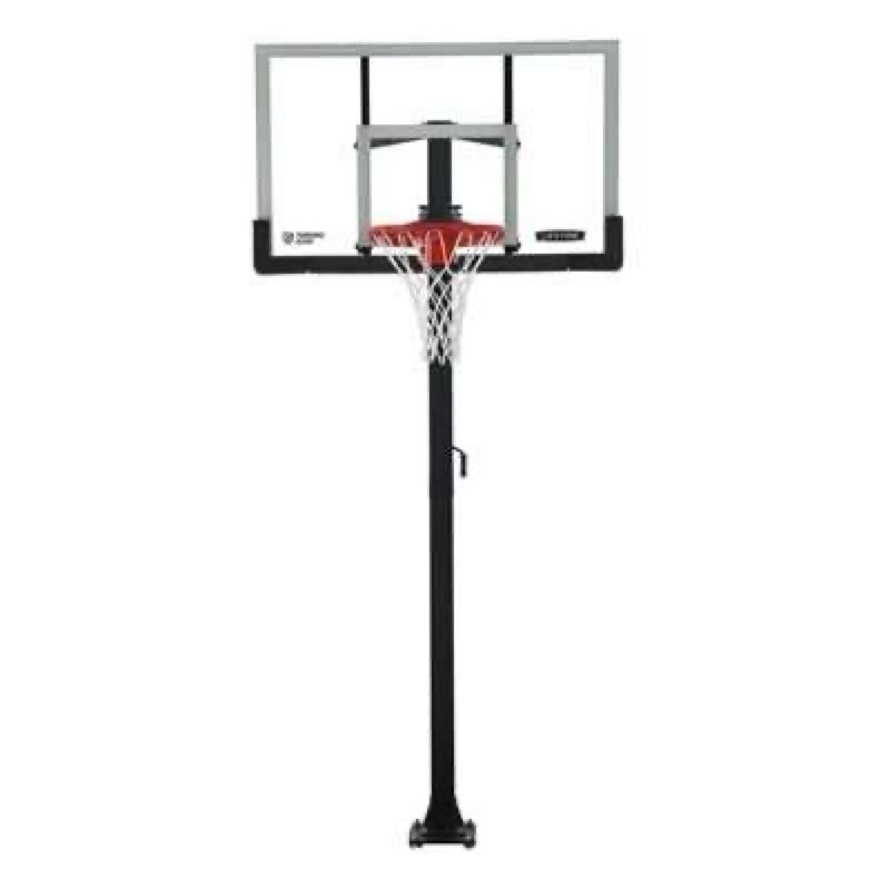 LIFETIME ADJUSTABLE BOLT DOWN BASKETBALL HOOP (60-INCH TEMPERED GLASS)