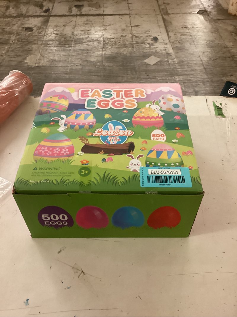 leasen [ 12 surprise golden eggs ] 500 pack plastic easter eggs bulks, 2.3 inch empty easter eggs, b