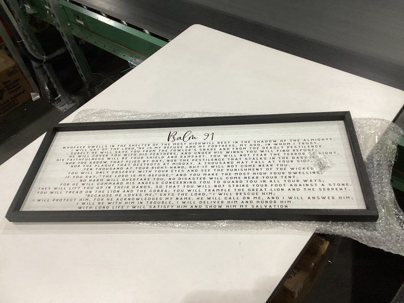 Psalm 91 framed black 
