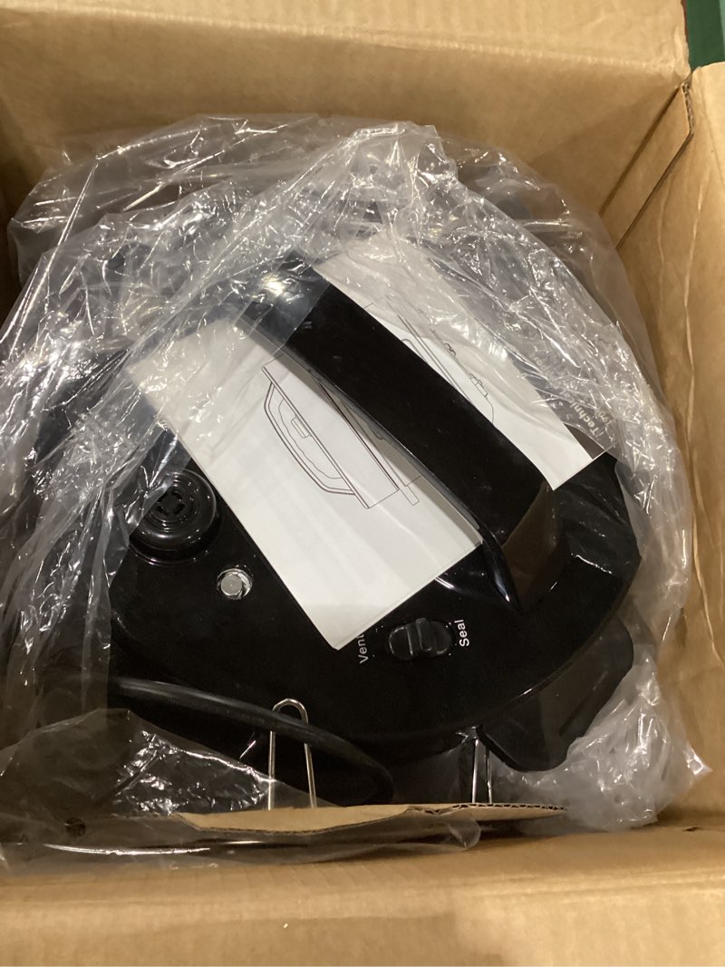 Condition photo showing As Is for Simple Deluxe Electric Pressure Cooker, Non-Stick 12-in-1 & 6QT Stainless Steel Multi Cooker for Slow Cook, Meat Stew, Cake, Porridge, Multigrain, Dishwasher Safe, Silver Silver 6 Quarts