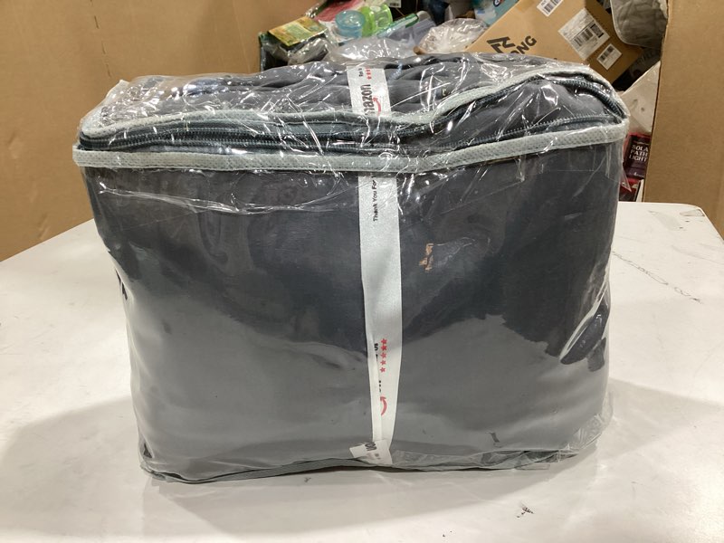 Condition photo showing New/Like New for zipper fitted sheet - includes 1 fitted sheet base & 2 zip-on sheets - upto 16” in. deep pockets queen size zipper fitted sheet - easy to change, sateen cotton 600 tc fitted sheet - dark grey queen size (60x80) dark grey