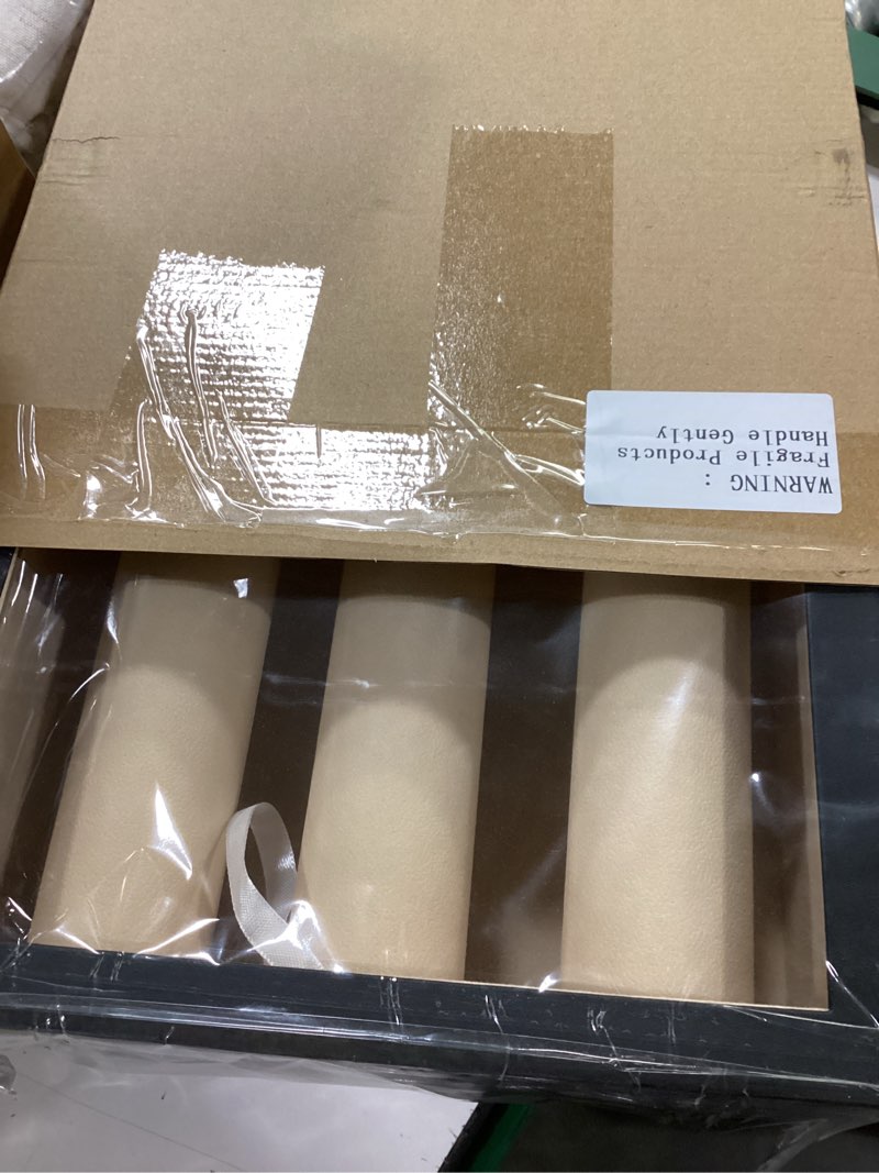 Condition photo showing New/Like New for Nosiny Bracelet Display Holder with 3 Removable Rolls Bangle Organizer Display Clear Lid Bracelet Organizer Box Jewelry Storage Case for Women Girls Retail Bracelets Watch Stores Vendors, Black Black Faux Leather