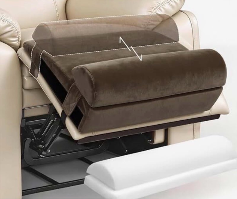 PYURIFAI Recliner Foot Rest Cushion - Recilner Leg Rest Cushion with Removable Semi-Cylinder for Sup (color may vary)