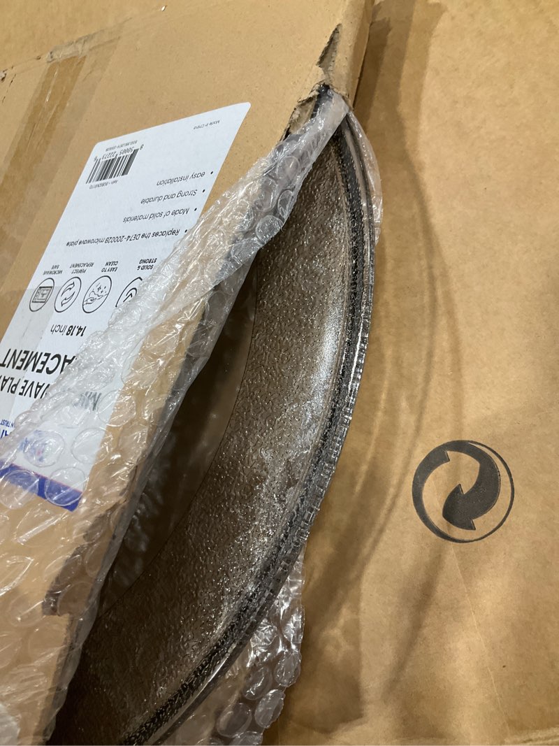 Condition photo showing Good Condition for microwave plate replacement 14 1/8 inch fits de74-20002b samsung microwave turntable plate - exact replacement microwave glass plate - durable oven dish tray for better reheating and cooking