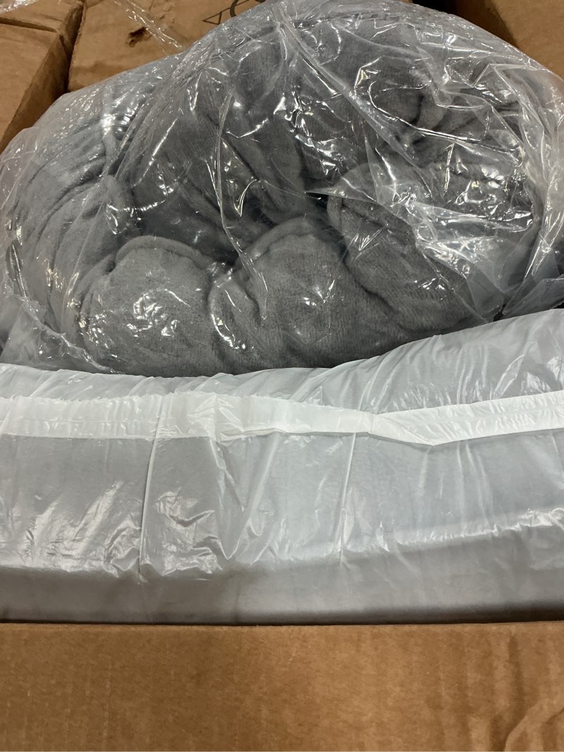 Condition photo showing Good Condition for 4 piece breakfast nook cushions kitchen corner nook cushion set shredded foam support 3 inch thick bench seat cushion pad for dining(gray)