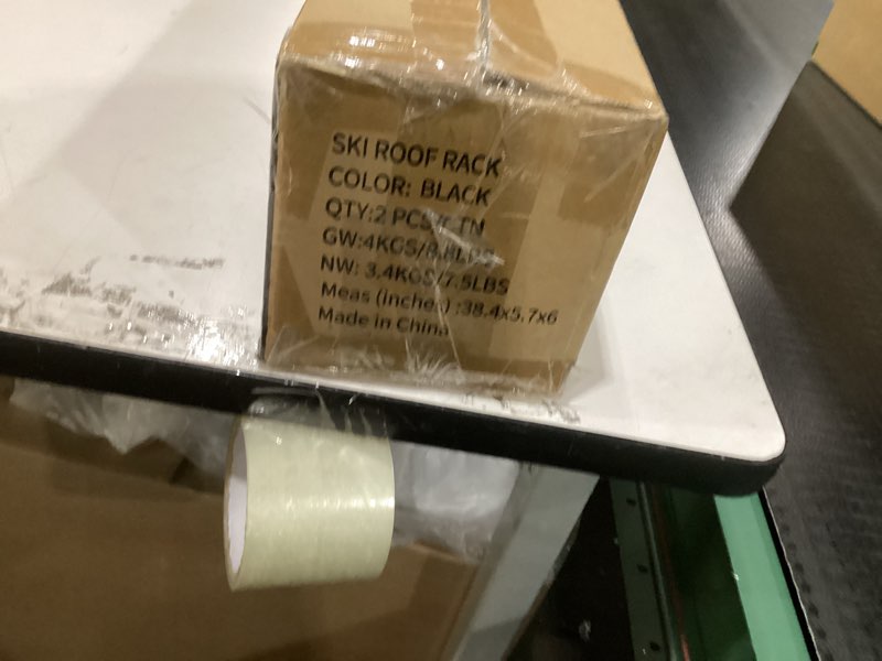 Condition photo showing New/Like New for Ski and Snowboard Roof Racks with Anti-Theft Lock, 24.3" Universal Ski Roof Rack Carrier - Fits 6 Pairs Skis or 4 Snowboards, Black