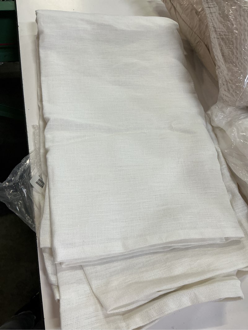 Condition photo showing Good Condition for quince heavyweight european linen curtain white 48x96