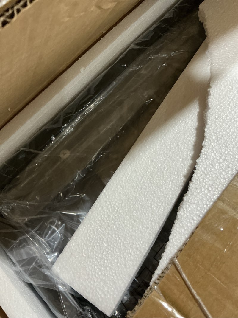 Condition photo showing As Is for Huuger Folding Desk for Small Spaces, 31.5 Inch Foldable Computer Table, for Home Office, Study, Bedroom, Dorm, Space Saving, Small Writing Work Office Computer Desk, Easy to Fold, Black Black 18.9"D x 31.5"W