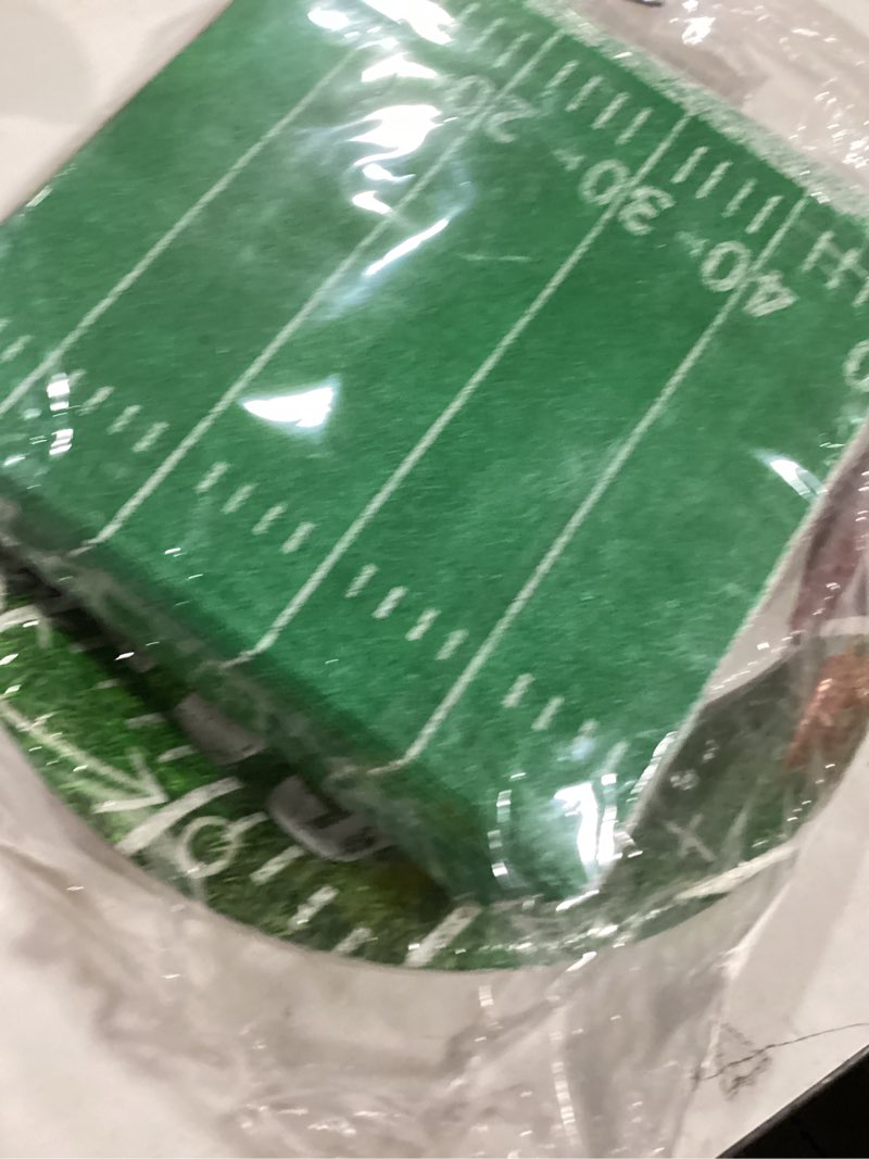 Condition photo showing As Is for Football Party Decorations,133Pcs Football Party Supplies Set Disposable Footballs Birthday Plates Cups Knives Spoons Fork Banner and Tablecloth,Footballs Parties Supplies for Home,Dinner,Birthday