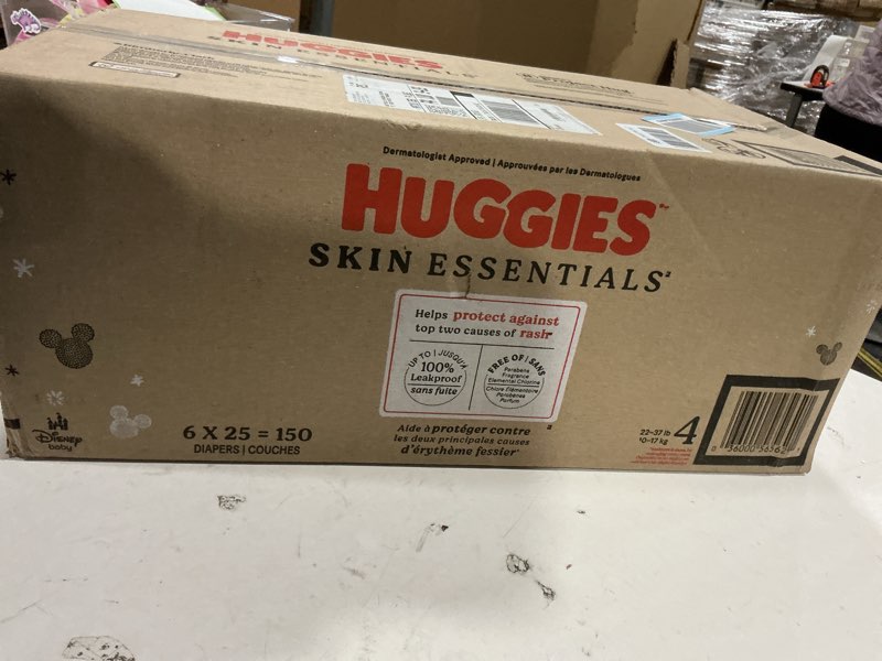 Condition photo showing New/Like New for Huggies Skin Essentials Luxury Diapers - Size 4 - 150ct