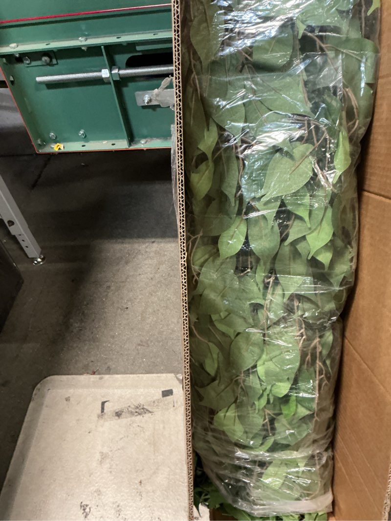 Condition photo showing Good Condition for 6.2ft Ficus Artificial Trees with 3 Natural Curved Trunks, 74" Tall Lush Faux Tree for Home Decor Indoor, Green Lifelike Fake Ficus Tree Artificial Plants