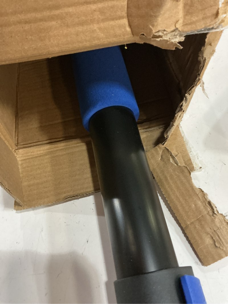 Condition photo showing As Is for 20ft high ceiling duster kits with 5-12ft heavy duty extension pole - fan blade cleaner, cobweb remover & blue window squeegee kit, washable dust brush for high roof and glass surfaces brand: la forfoir
