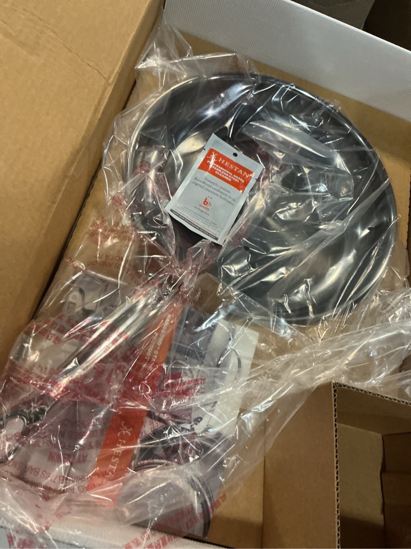 Condition photo showing New/Like New for hestan nanobond molecular titanium frying pan, 8.5-inch - pfas-free stainless steel skillet, 4x stronger, 1050°f safe, induction compatible, handcrafted italy 8.5-inches