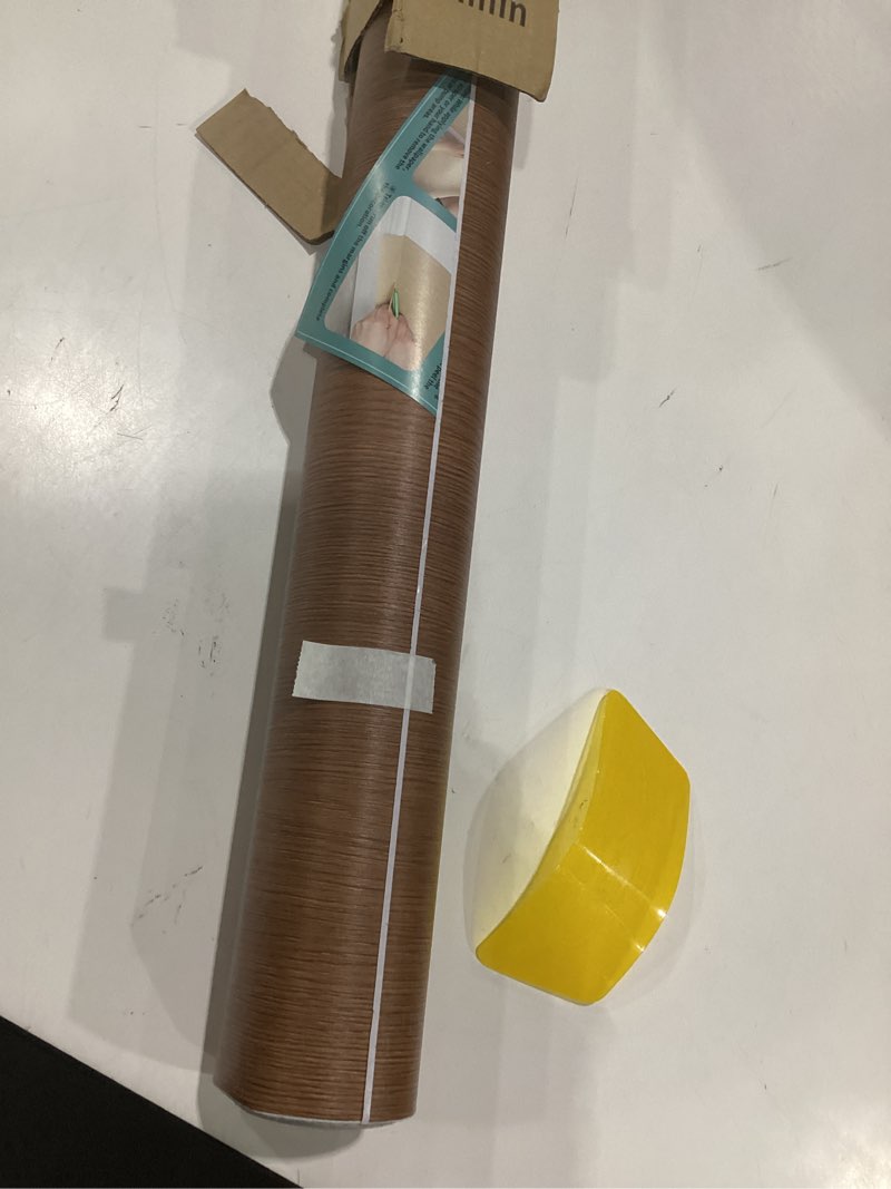 Condition photo showing New/Like New for haimin wallpaper (24in x 393in) wood contact paper peel and stick self-adhesive and removable wallpaper for cabinet wall furniture countertop kitchen room wood grain wall paper (brown (03))