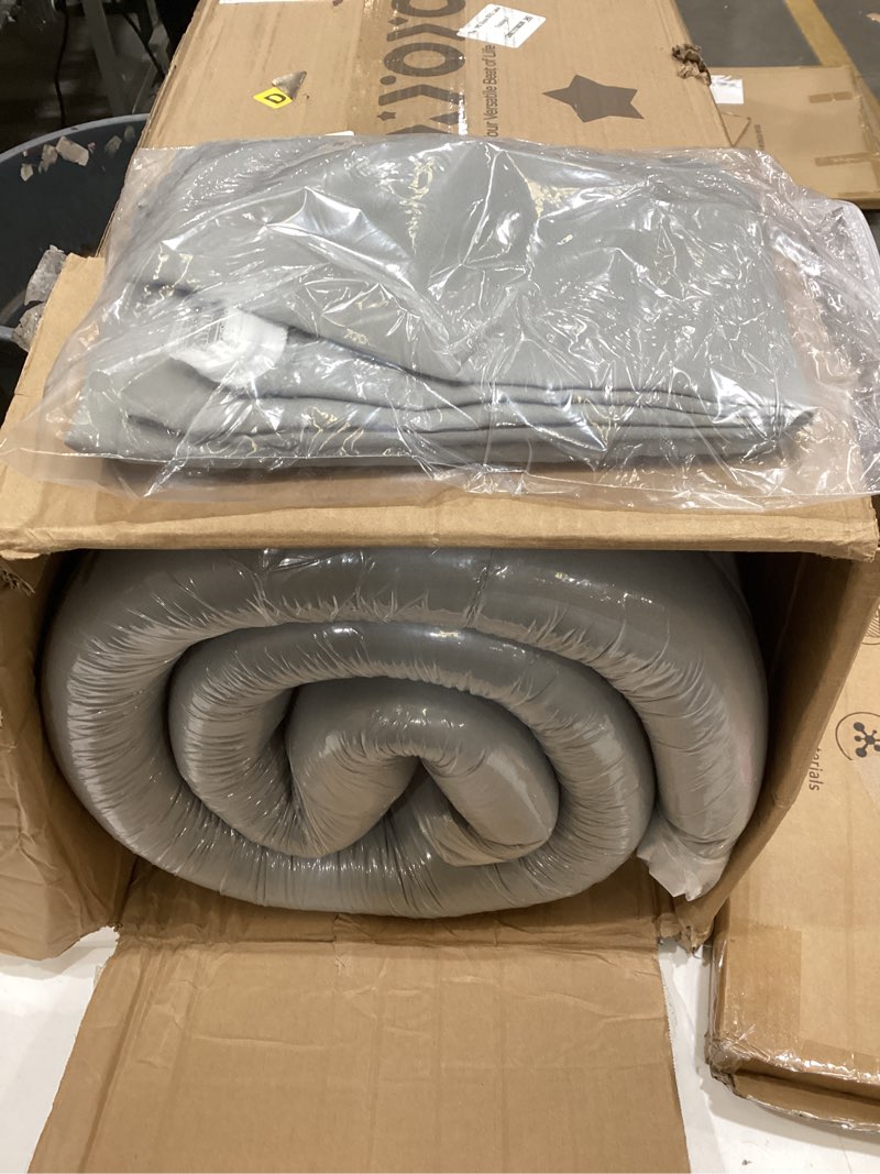 Condition photo showing New/Like New for MAXYOYO 6" Extra Thick Japanese Floor Mattress Futon Mattress, Foldable Tatami Pad for Adults, Roll Up Floor Bed for Guest Room Bedroom RV, Dark Grey, Full Full Dark Grey