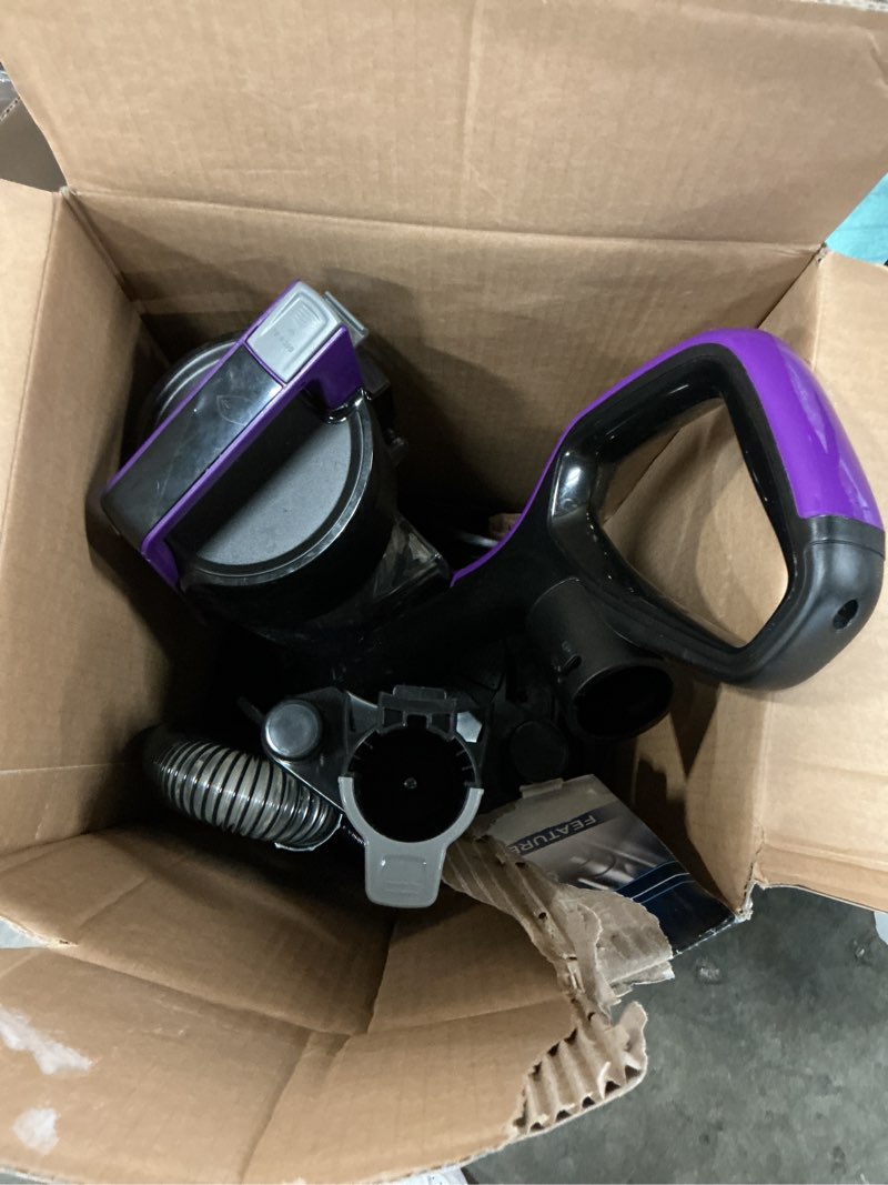 Condition photo showing As Is for bissell cleanview bagless corded cyclonic filter compact vacuum