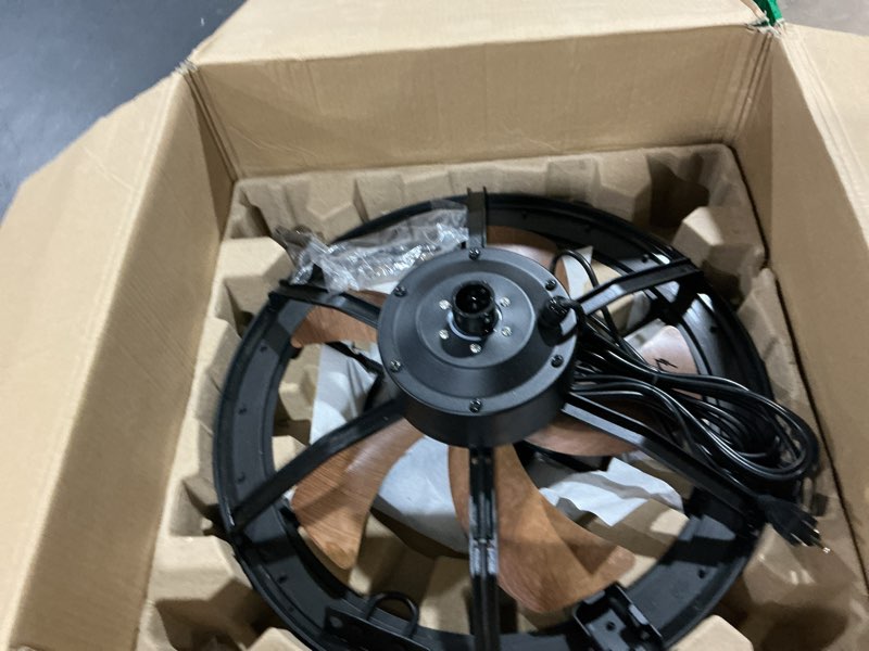 Condition photo showing Good Condition for 20" outdoor ceiling fans with light, ip65 waterproof gazebo fan, 16.4ft plug-in hanging fan remote control, 3cct dimmable, 6-speeds,with bluetooth speaker for gazebo,patio,pergola,porch wood blade speaker