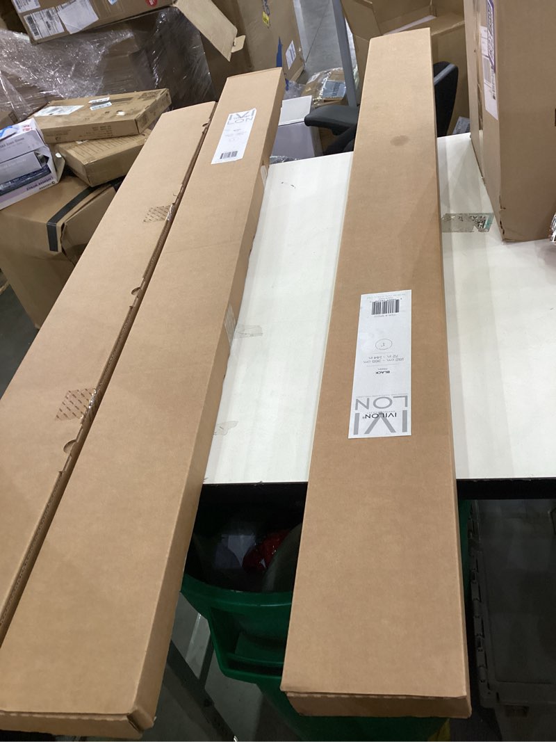 Condition photo showing New/Like New for Ivilon Adjustable Window Curtain Rod - Heavy-Duty, Ideal for Living Room, Bedroom - Easy Install, Black 72-144 Inch