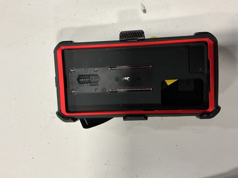 Condition photo showing As Is for supcase unicorn beetle pro series case for samsung galaxy note 20 ultra (2020 release), full-body rugged holster & kickstand without built-in screen protector (metallic red)