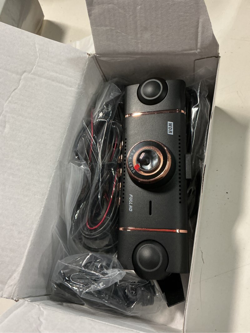 Condition photo showing Good Condition for dash cam front rear inside and left right, 4k+1080p*3 fhd car camera, 5ghz wifi and app control, black