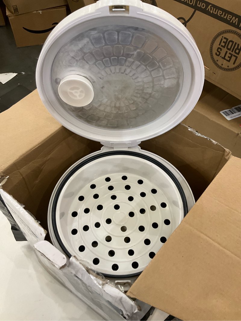 Condition photo showing As Is for TAYAMA Automatic Rice Cooker & Food Steamer 10 Cup, White (TRC-10RS) 10 Cup (20 Cup Cooked)