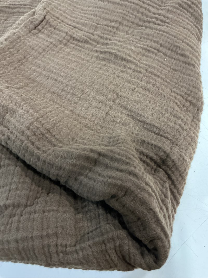 Condition photo showing As Is for quince organic cotton gauze sham set king , caffe