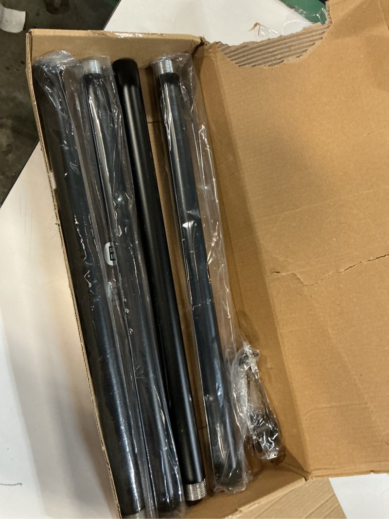 Condition photo showing Good Condition for Heavy Duty Curtain Rods for Windows 66 to 120 Inch,1 Inch Adjustable Black Curtain Rod with Easy Installation and Modern Design,Decorative Long Drapery Rods with Metal Finials (A1,Black,30-120") 30"-120" Black