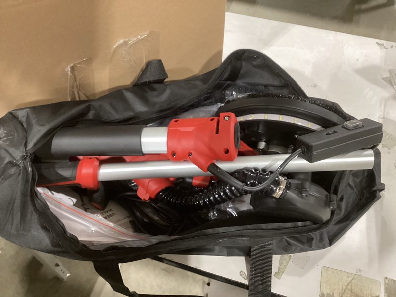 Condition photo showing Good Condition for Drywall Sander, 1000W Popcorn Ceiling Removal Tool, Foldable Automatic Drywall Sander with Vacuum Dust Collection, LED Light, 6 Variable Speed 800-2200RPM,15Pcs Sanding Discs (Red?