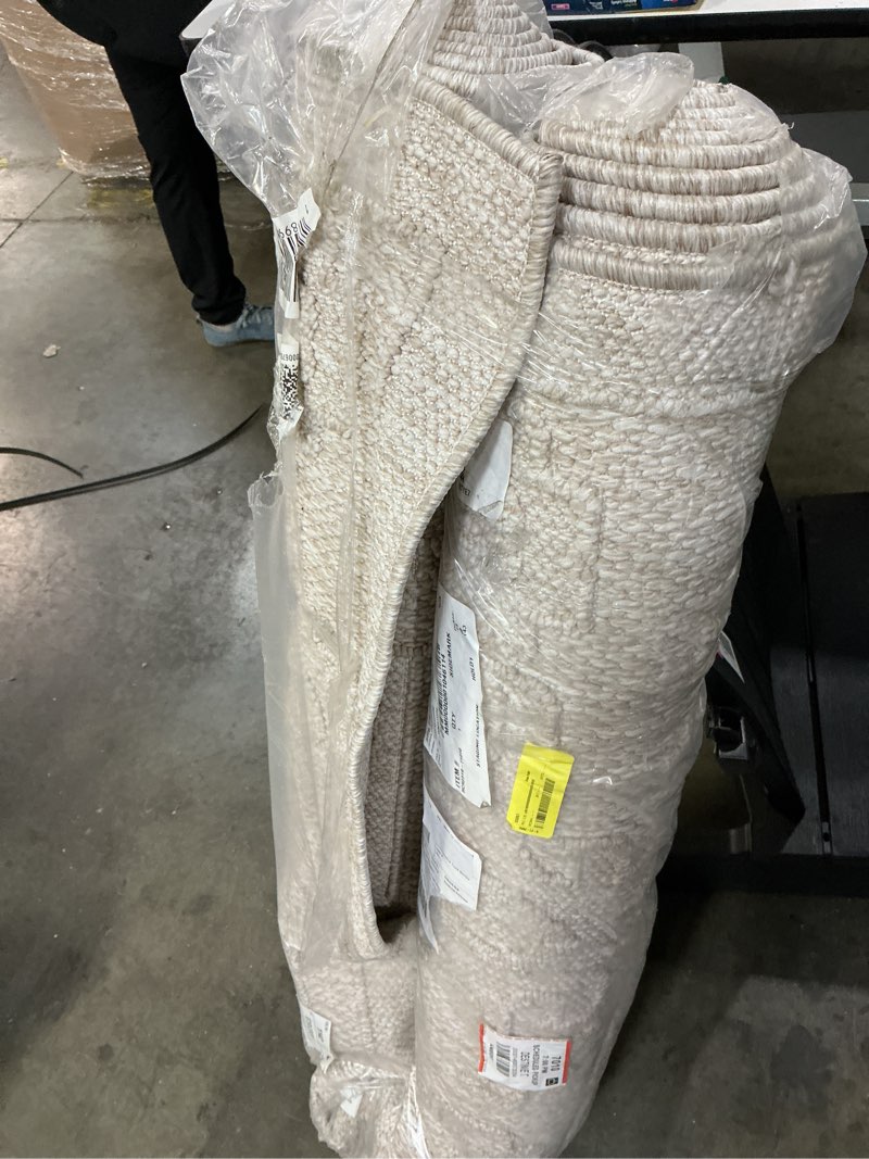 Condition photo showing As Is for surya  westchester 8' x 10' area rug neutral
