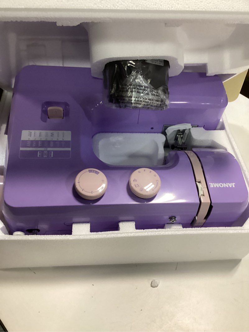 Condition photo showing Good Condition for Janome 001LOVELY Lovely Lilac Easy-to-Use Sewing Machine Purple
