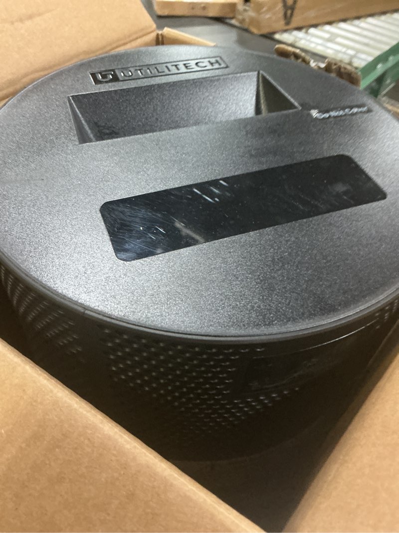 Condition photo showing As Is for Utilitech 1500W 360 Deg Ceramic Heater 1500 -Watt Ceramic Tower Indoor Electric Space Heater