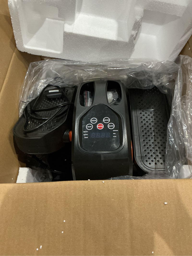 Condition photo showing Good Condition for (used)under desk elliptical machine, electric elliptical leg exerciser for seniors fully assembled, quiet & portable electric seated pedal exerciser with remote control & 12 adjustable speeds small