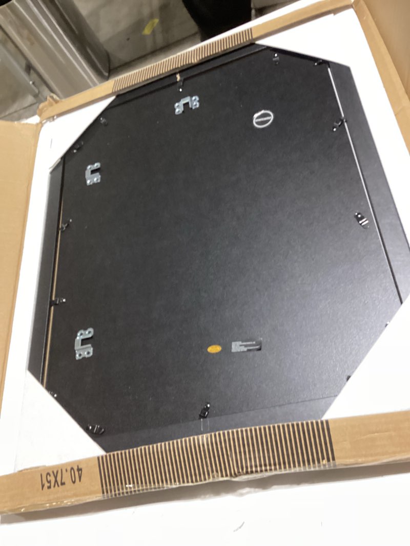 Condition photo showing Good Condition for Americanflat 16x20 Picture Frame with Polished Plexiglass - Use as 14x17 Frame with Mat or Display 16x20 Photo Without Mat - Epic Collection - Wide Picture Frames for Wall Display - Black Black 14x17 with Mat